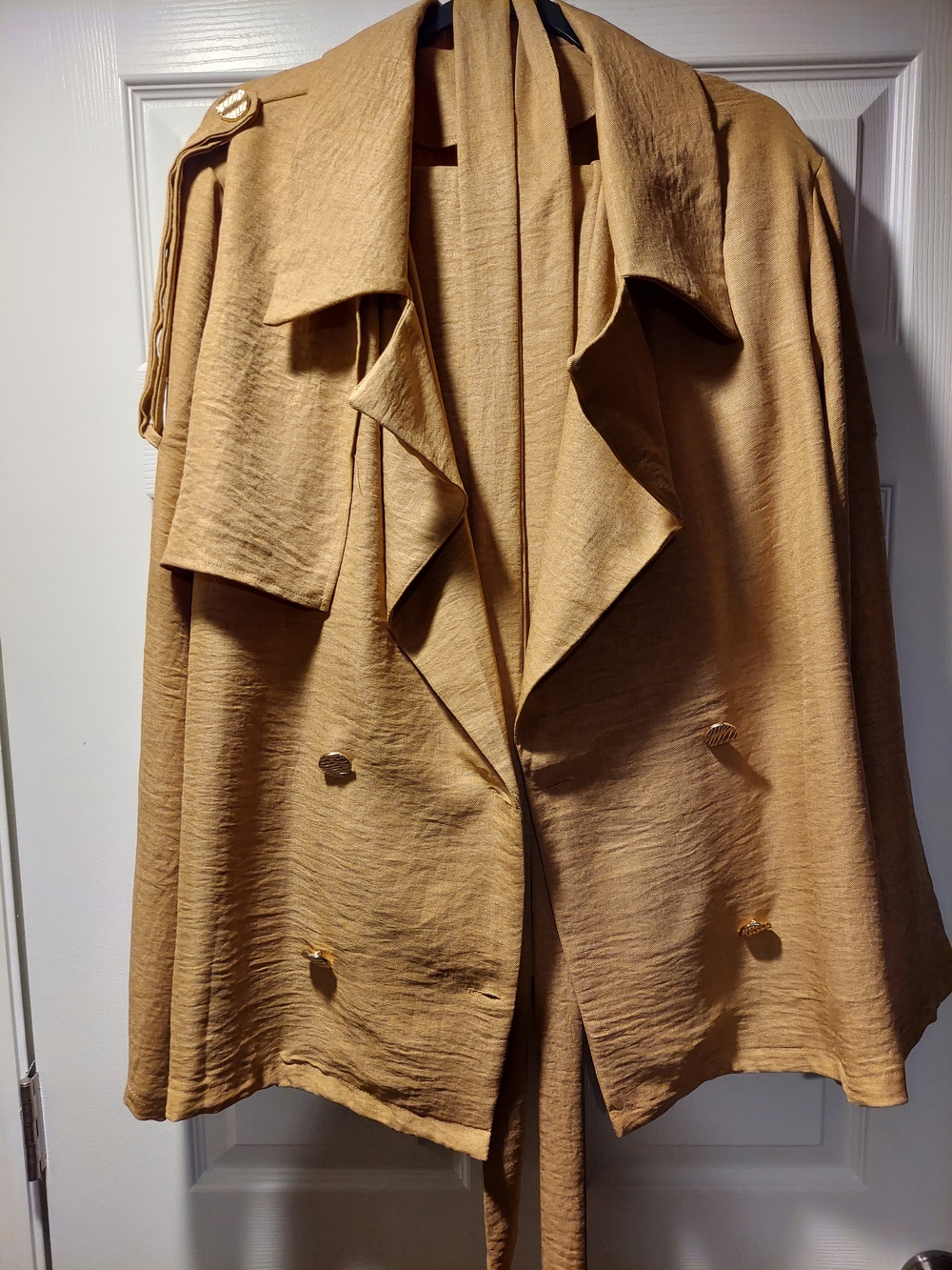 SHEIN Wide Leg Jumpsuit Pants in Camel Brown